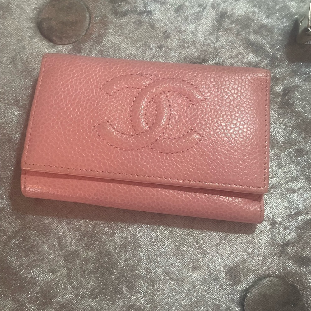 Chanel Pink Leather key holder